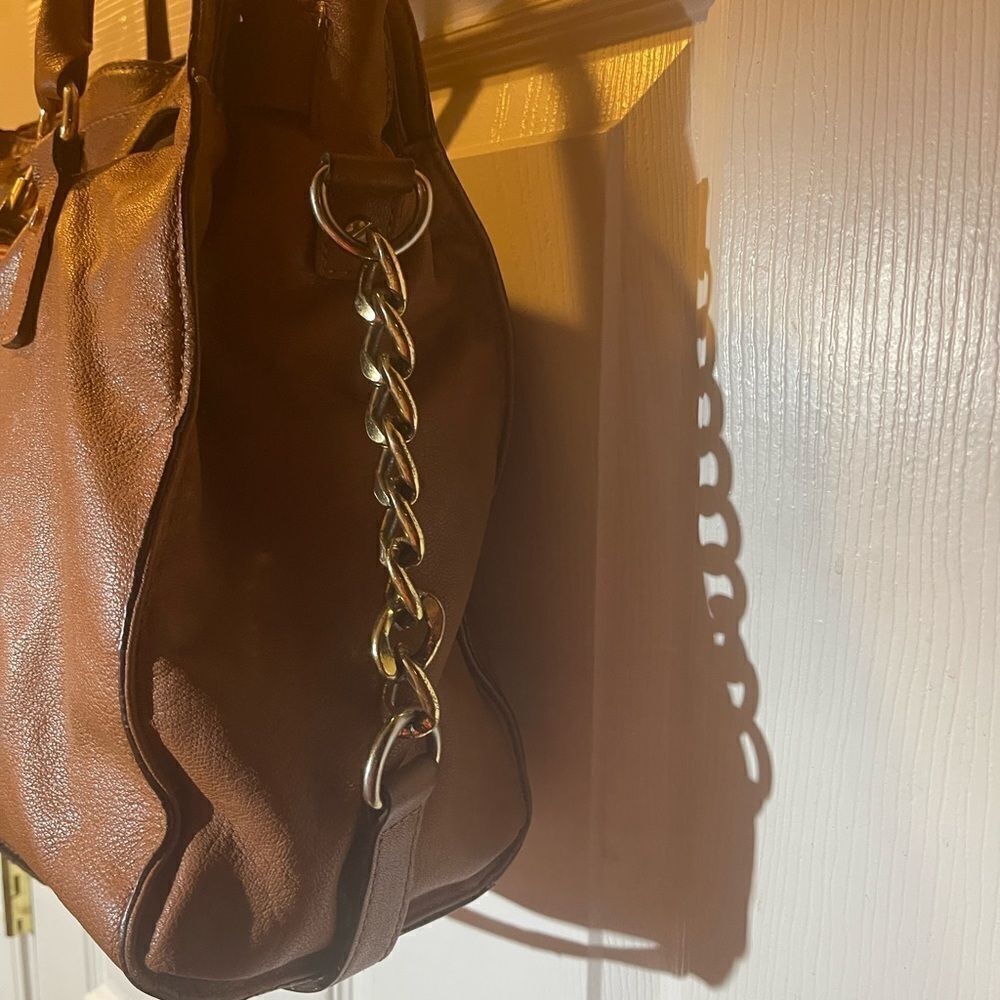 MICHAEL KORS Hamilton Brown Pebbled Leather large Tote  /Shoulder Bag. - Picture 6 of 16